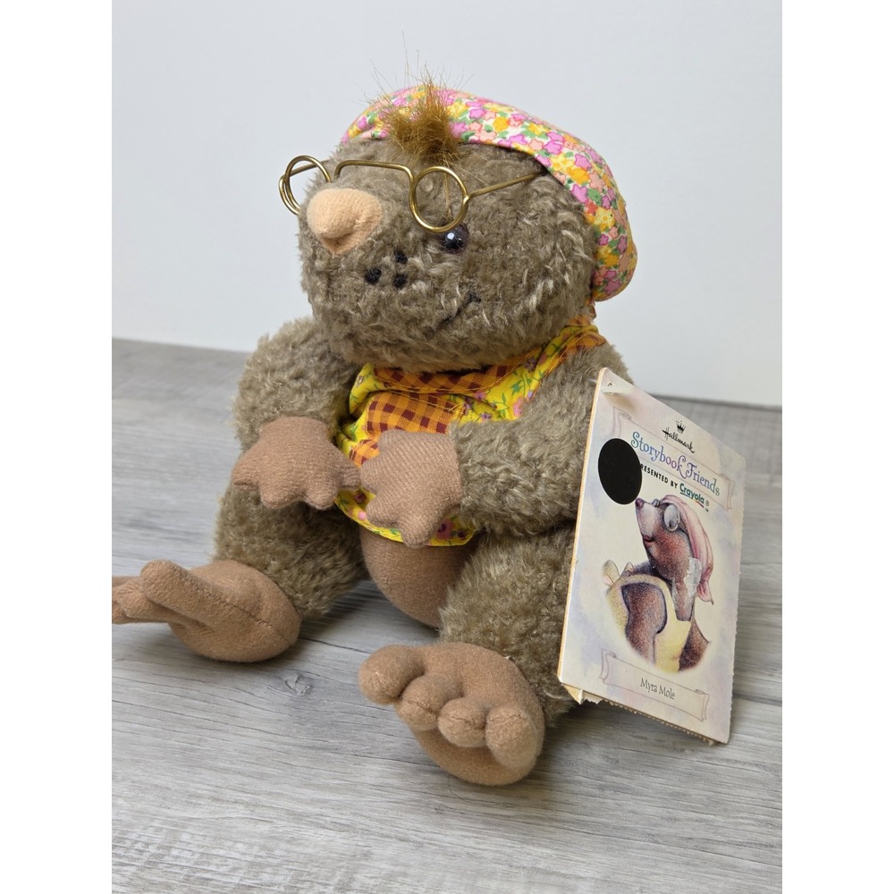 NOS Vintage 1997 Hallmark Plush Storybook Friends Myra Mole Soft Stuffed Animal